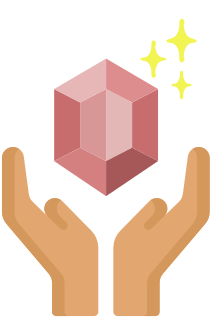 Gem icon symbolizing how Map My Growth gives back